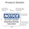 Signmission Security Escort Required Beyond This Point OSHA Notice Sign, Plastic, 10in W x 7in L, 2PK OS-2PACK-NS-P-710-L-18272 - alternate 8